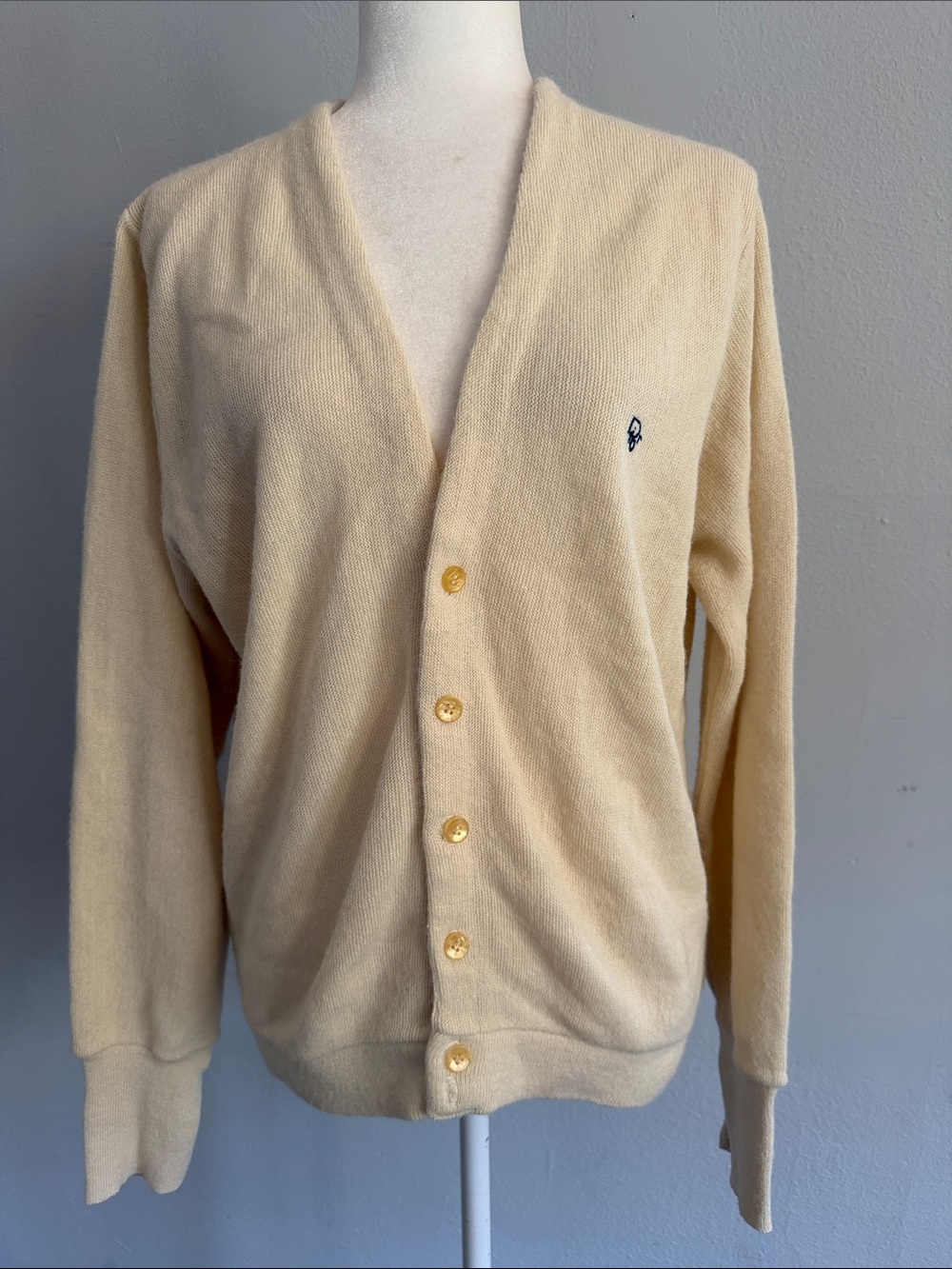 Vintage Christian Dior Monsieur Cardigan Sweater Cream M Unisex